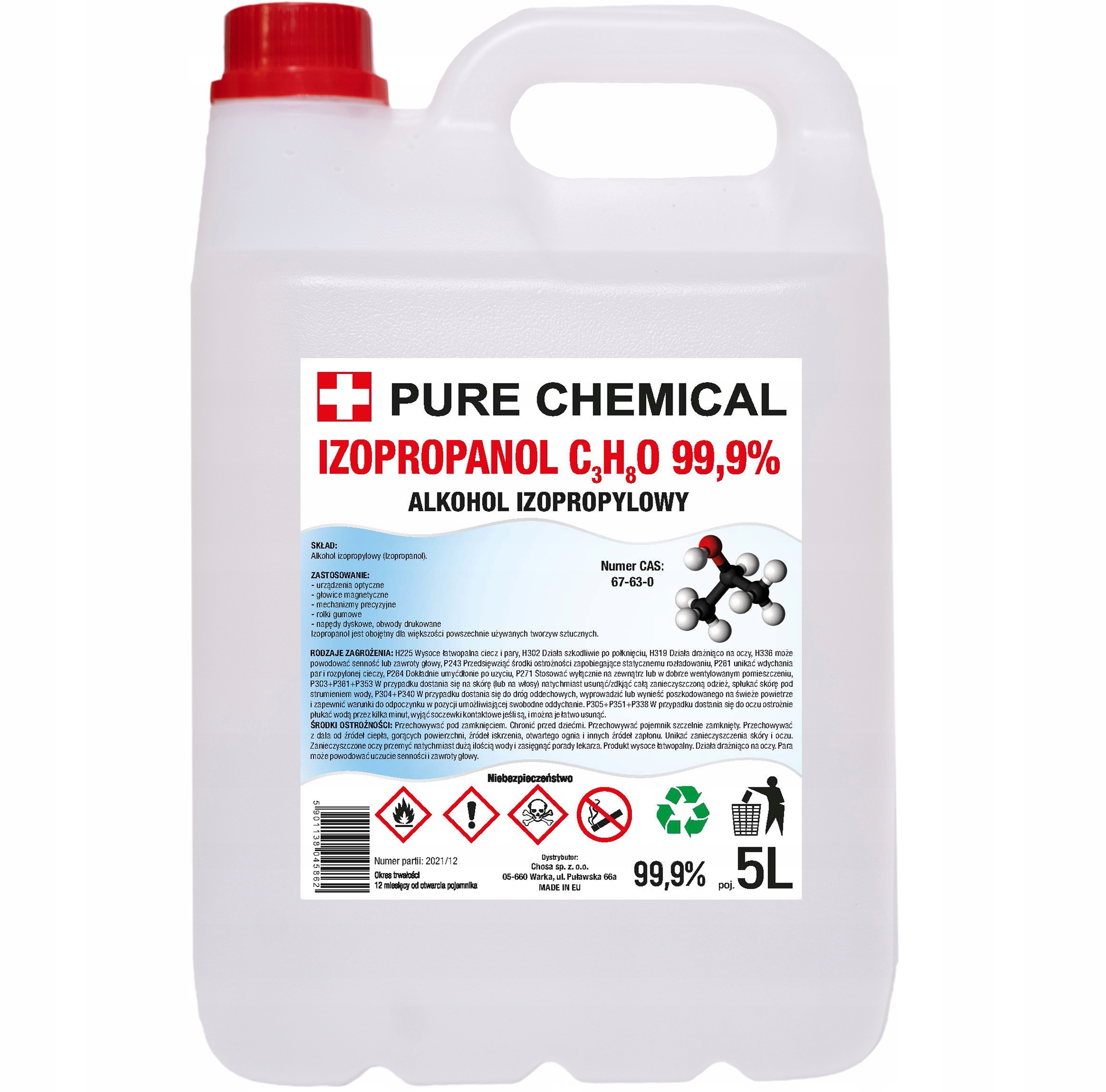 Izopropylalkohol Pure Chemical IPA 99,9% 5 l